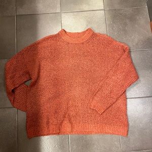 Red oversized sweater